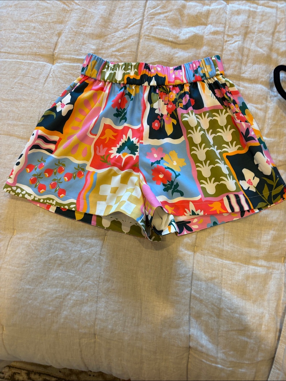 Crosby by Molly Birch Multicolor Patchwork Floral Athletic Shorts